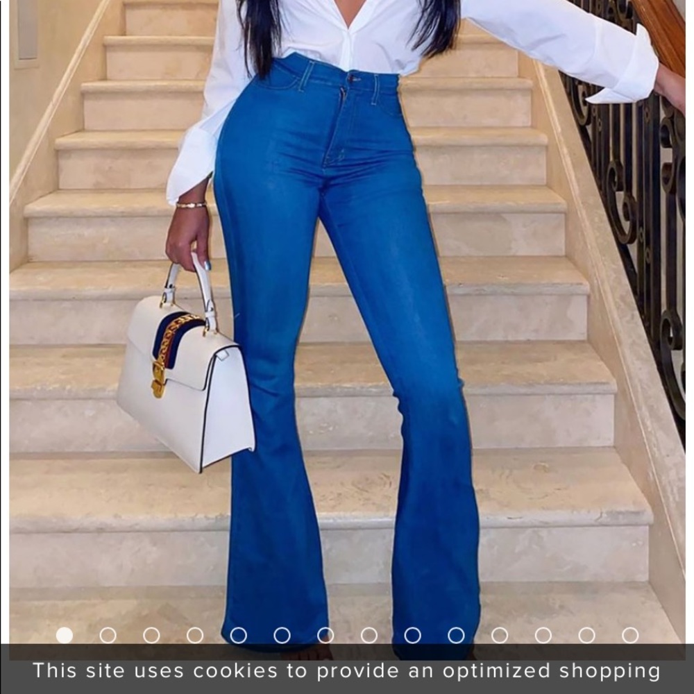 High waisted flare jeans